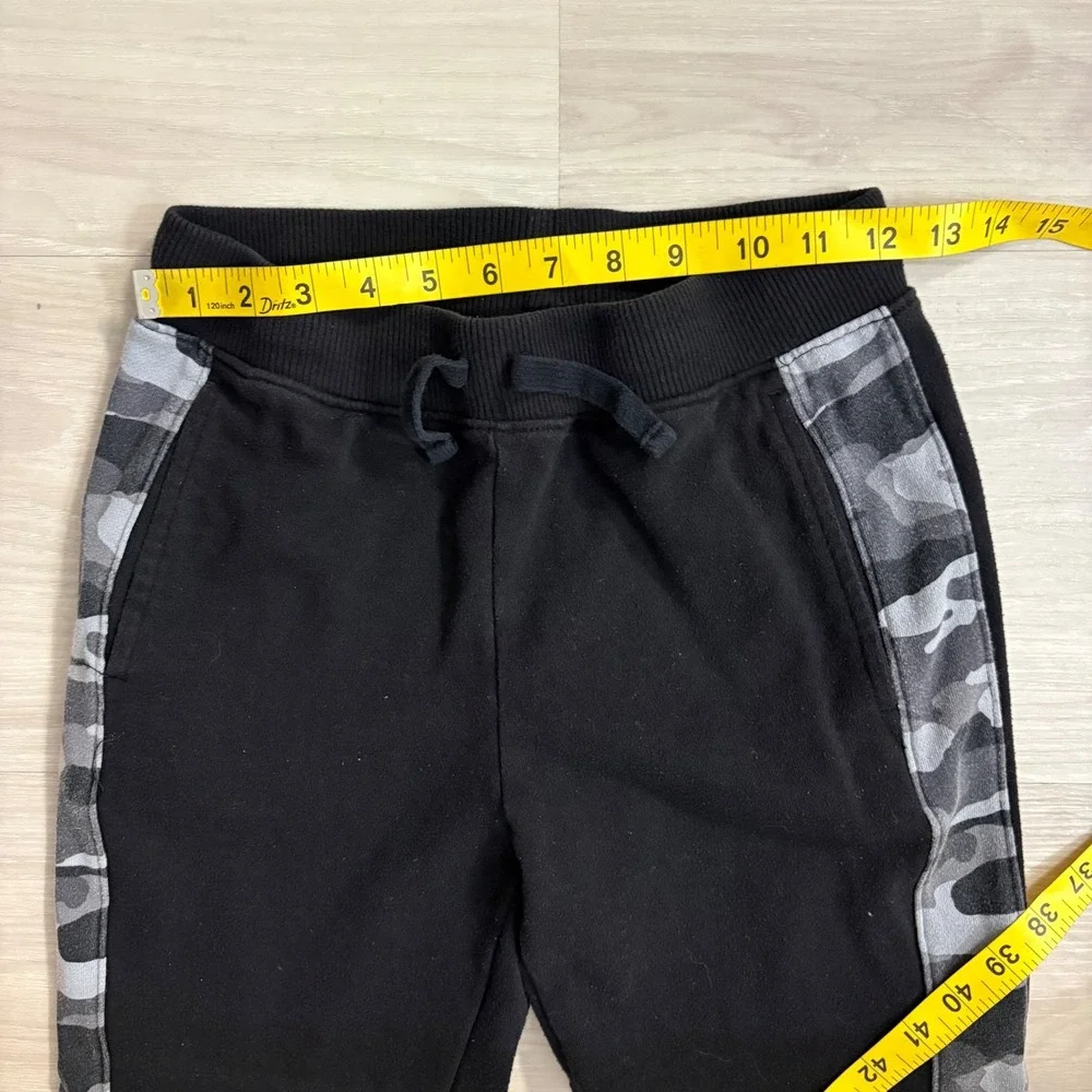 Childrens Place Jogger Boys Black Camo Side Stripe Sweatpants Size 10/12 L